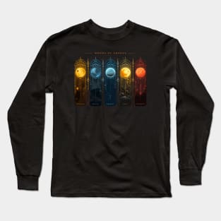 Uranus Moons, Astronomy Outer Space Lunar Wall Art Long Sleeve T-Shirt